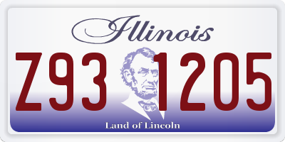 IL license plate Z931205
