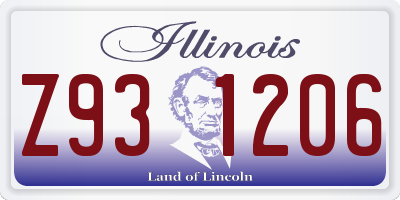 IL license plate Z931206