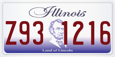 IL license plate Z931216