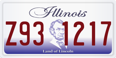 IL license plate Z931217