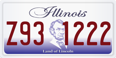 IL license plate Z931222