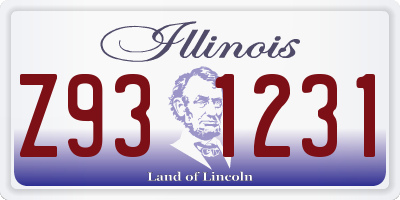IL license plate Z931231