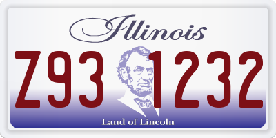 IL license plate Z931232