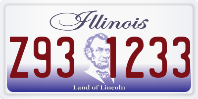 IL license plate Z931233
