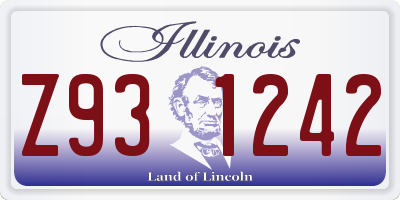 IL license plate Z931242