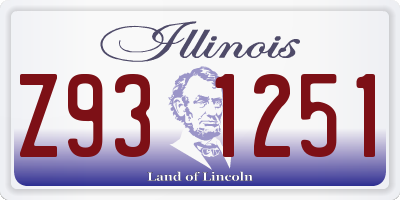 IL license plate Z931251