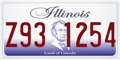 IL license plate Z931254