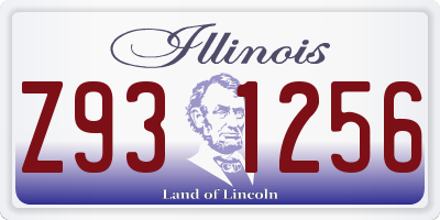 IL license plate Z931256