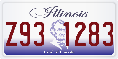 IL license plate Z931283