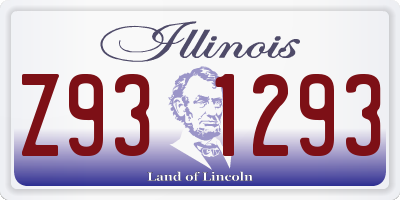 IL license plate Z931293