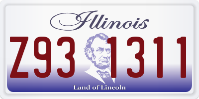 IL license plate Z931311