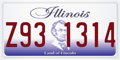 IL license plate Z931314