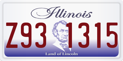 IL license plate Z931315