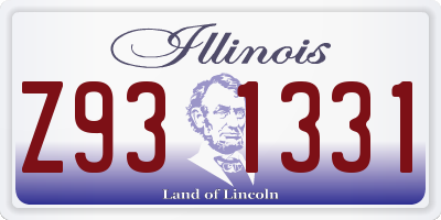 IL license plate Z931331