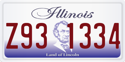IL license plate Z931334
