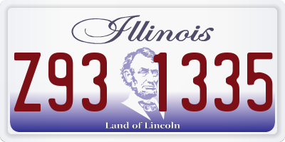 IL license plate Z931335