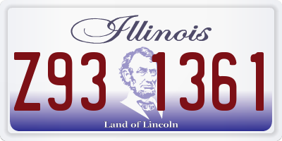 IL license plate Z931361