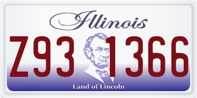 IL license plate Z931366