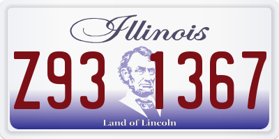 IL license plate Z931367
