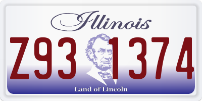 IL license plate Z931374