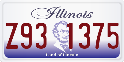 IL license plate Z931375