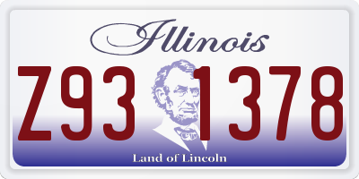 IL license plate Z931378