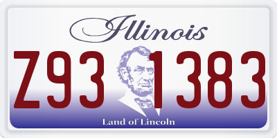 IL license plate Z931383