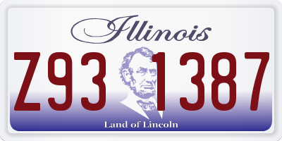 IL license plate Z931387