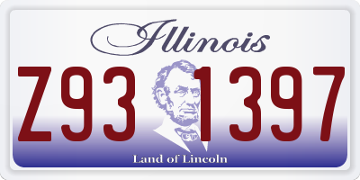 IL license plate Z931397