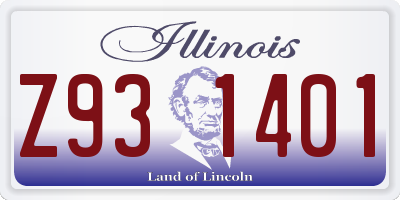 IL license plate Z931401