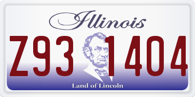 IL license plate Z931404