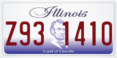 IL license plate Z931410