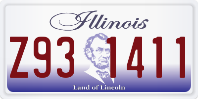 IL license plate Z931411