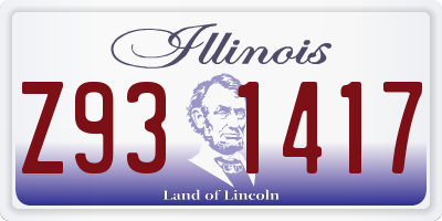 IL license plate Z931417