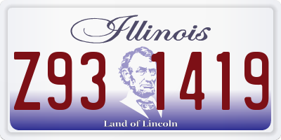IL license plate Z931419