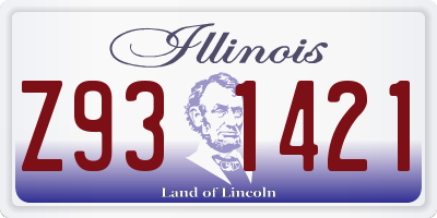 IL license plate Z931421