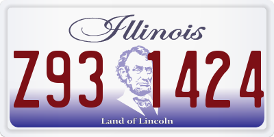 IL license plate Z931424