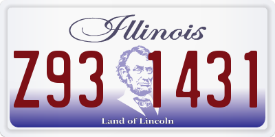 IL license plate Z931431