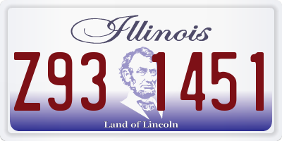 IL license plate Z931451