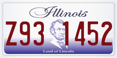 IL license plate Z931452
