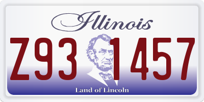 IL license plate Z931457