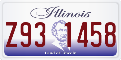 IL license plate Z931458
