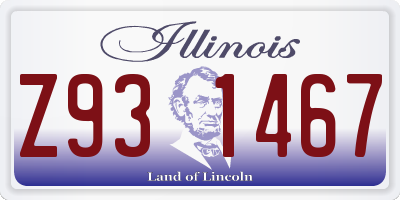IL license plate Z931467