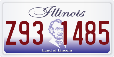 IL license plate Z931485