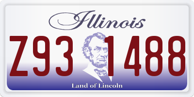 IL license plate Z931488