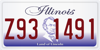 IL license plate Z931491
