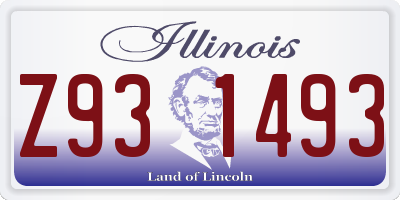 IL license plate Z931493