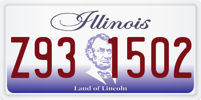 IL license plate Z931502
