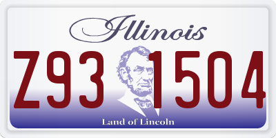 IL license plate Z931504