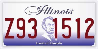 IL license plate Z931512